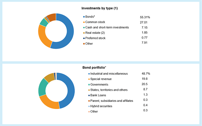 Investments, Property/Casualty Insurers, 2022