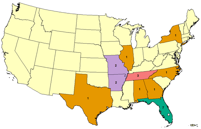 Lightning Fatalities By State, 2018